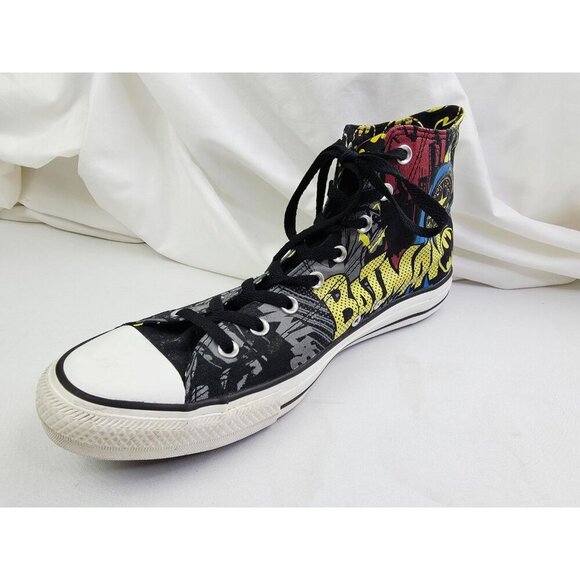 Converse All Star Chuck Taylors Size 13 Mens or 15 Women Batman Hi Lace Sneakers - Picture 9 of 12